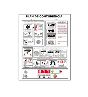 Calcomania PLAN DE CONTINGENCIA 90 X 60 CM (PLANCONTIN)