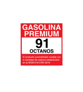 Caratula 91 OCTANOS PREMIUM con leyenda